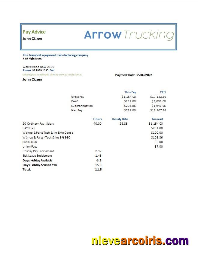 transport equipment manufacturing company earning statement